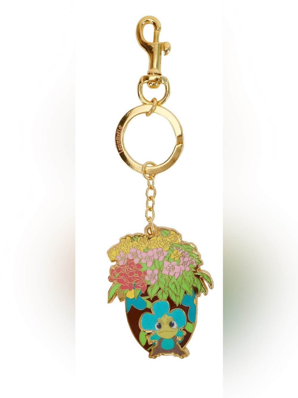 NWT Loungefly Disney Tangled lenticular Pascal floral keychain
